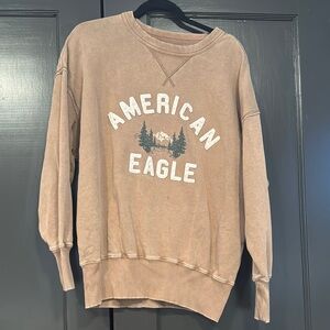 American Eagle Outfitters Tan Crew Neck Sweater